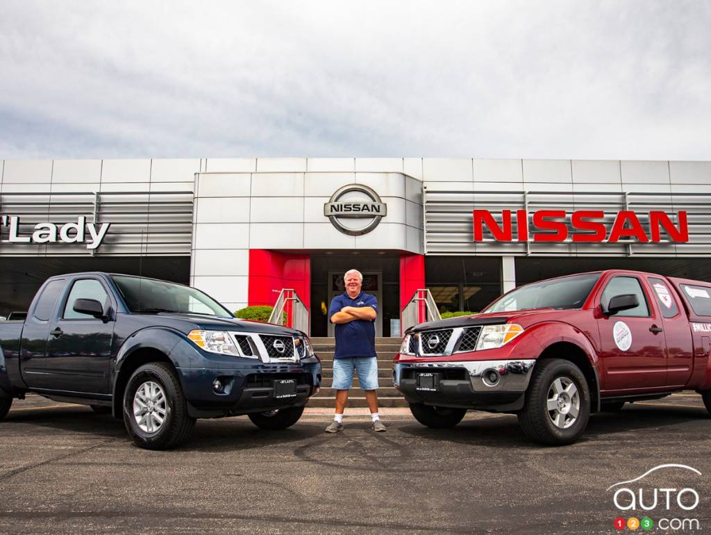 Brian Murphy with his old Frontier... and his new one